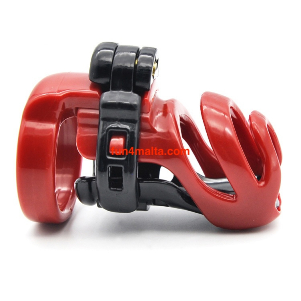 BRUTUS Cyborg Chastity Cage - Black | Red